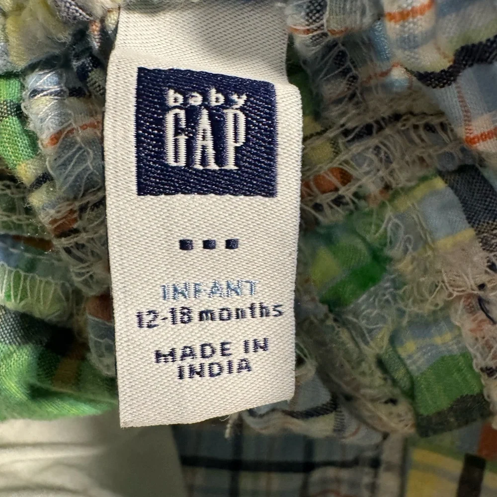 🔥5/$25🔥 GAP 12-18MOS BOY BABY/TODDLER LARGE PLAID PREPPY PANTS